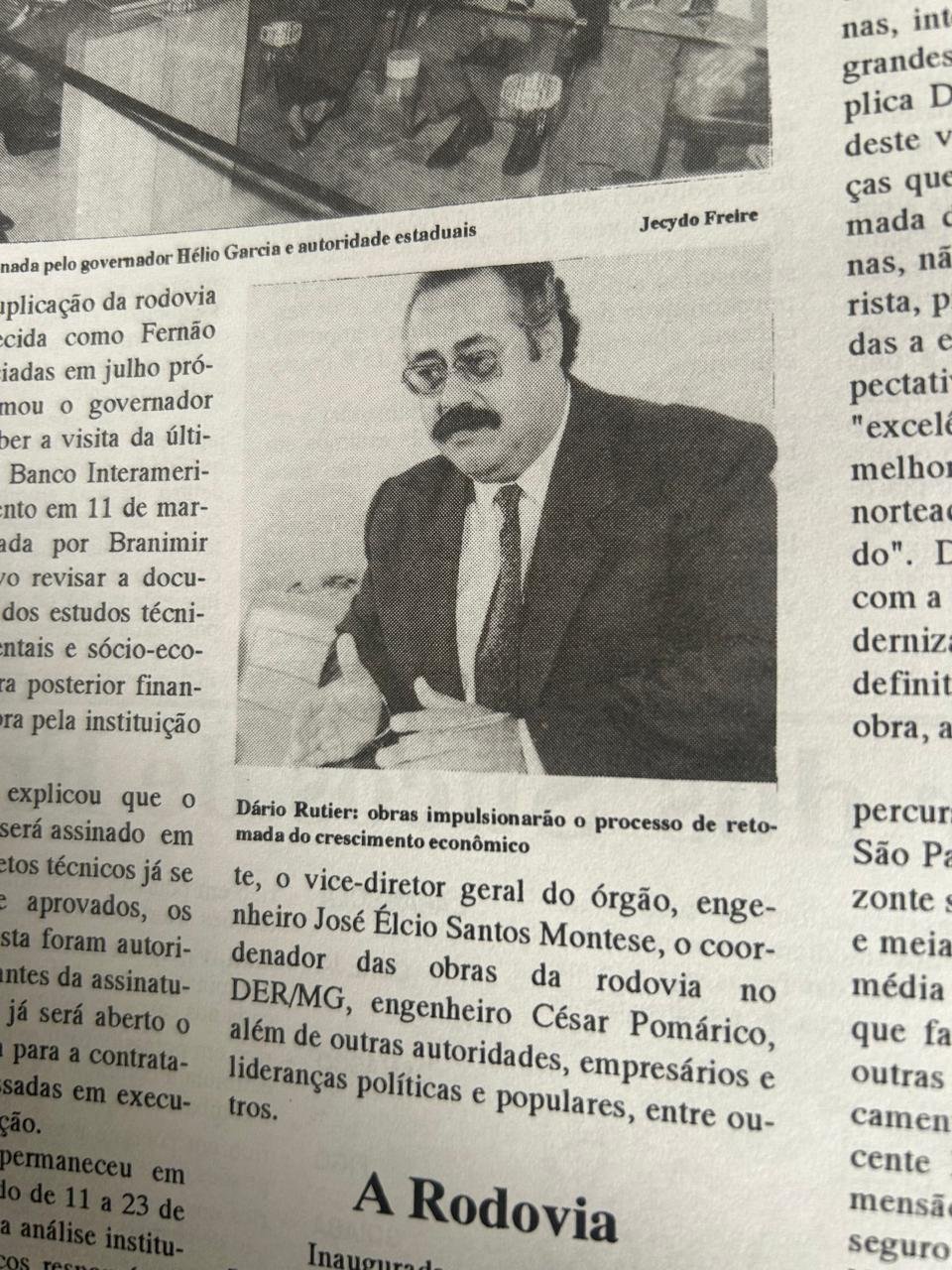 Registro profissional de Dario Rutier